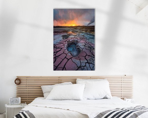Voorbeeld van het werk in een kamer