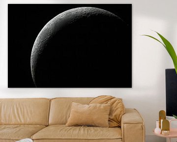 Opkomst van de maan in zwart-wit van pixxelmixx