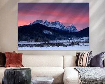Morning red over the Zugspitze by Andreas Müller