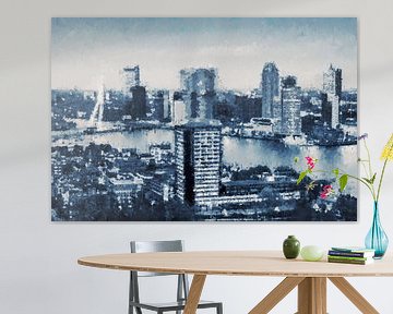 Cityscape van Rotterdam van Whale & Sons