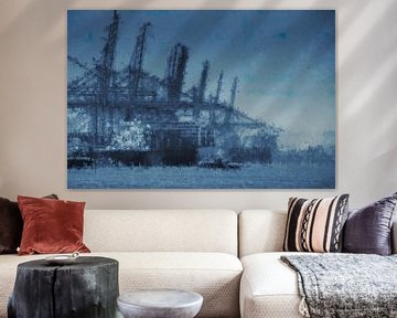 Cranes in the port of Rotterdam by Whale & Sons