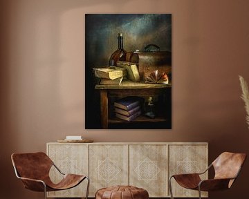 Still life with books. Stylized photograph. by Mykhailo Sherman