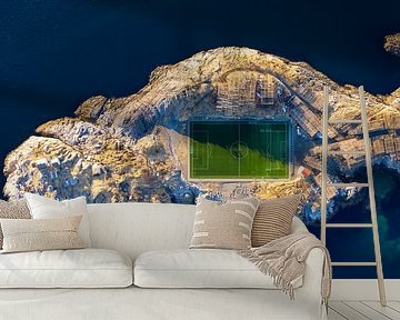 Football paltz in Henningsvær on the Lofoten Islands by Dieter Meyrl