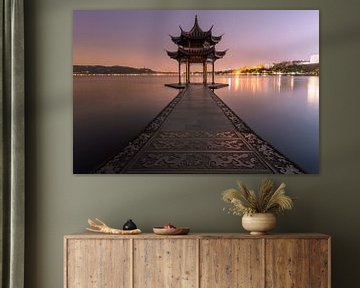 West Lake in the evening by Niek Wittenberg