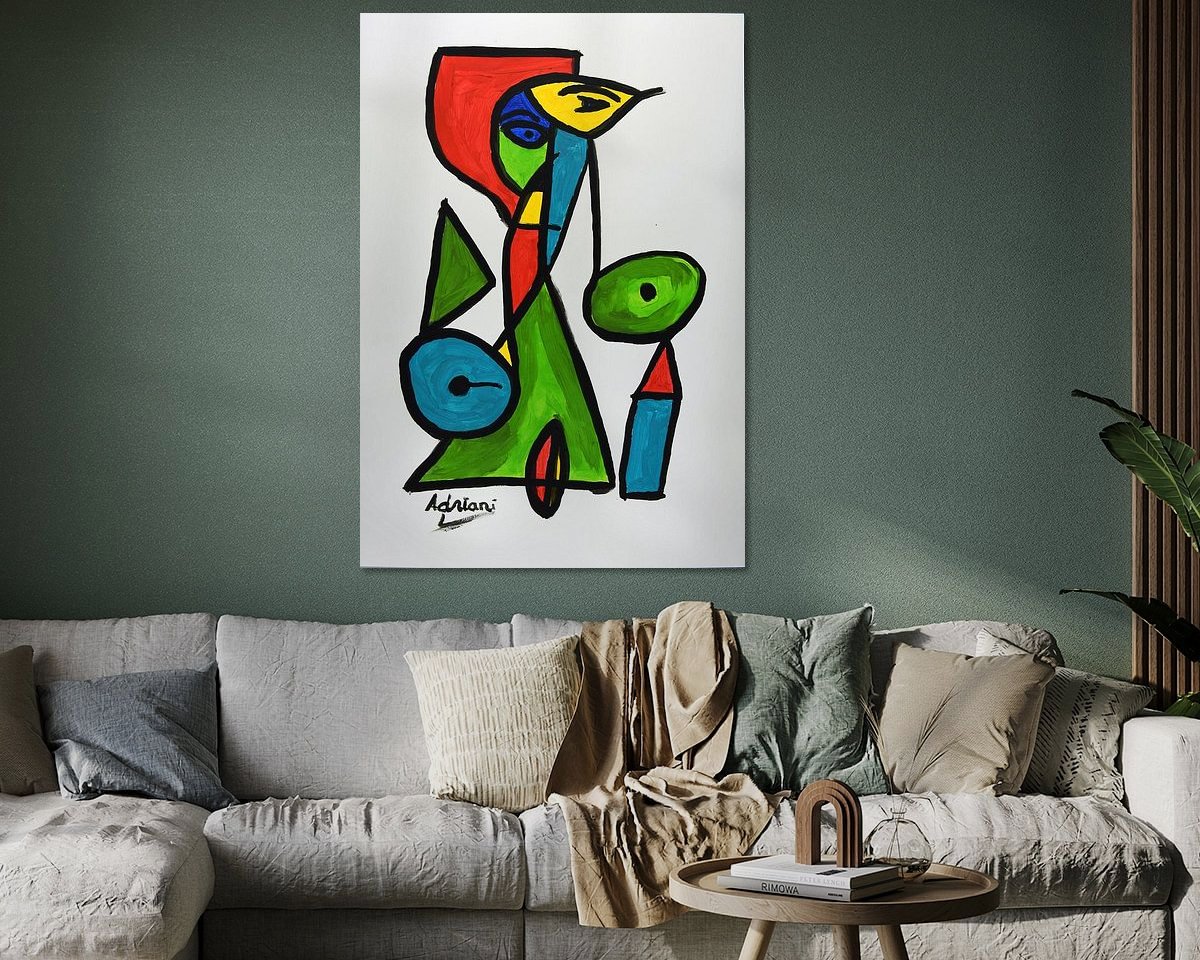 Voorbeeld van het werk in een kamer
