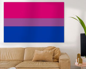 Bisexual Pride Flag' van Bear Necessities