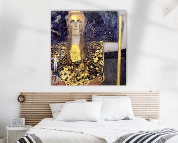 Pallas Athena. Schilderij van Gustav Klimt. van Dina Dankers