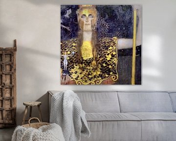Pallas Athena. Schilderij van Gustav Klimt. van Dina Dankers