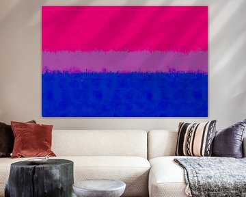 Bisexual Pride Flag in aquarel van Bear Necessities