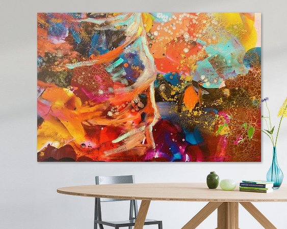 Voorbeeld van het werk in een kamer