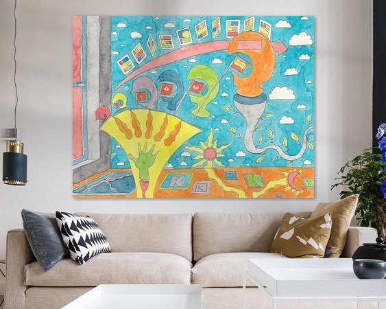 Example of the artwork in a room