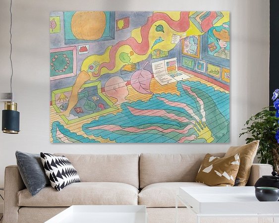 Example of the artwork in a room