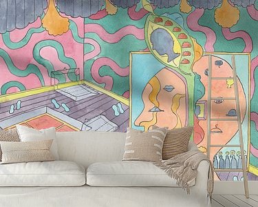 Example of the artwork in a room