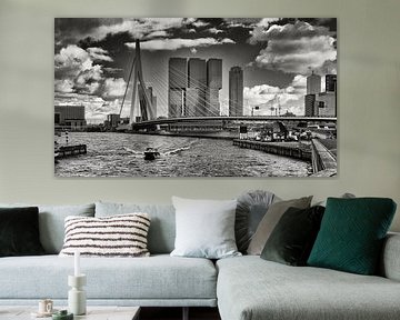 Skyline van Rotterdam van Ad Van Koppen Fotografie