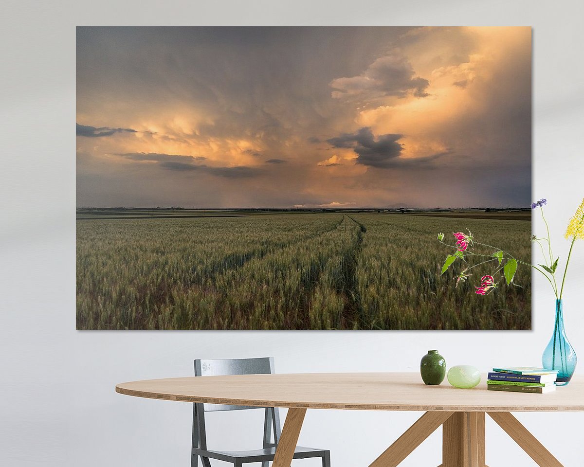 Voorbeeld van het werk in een kamer