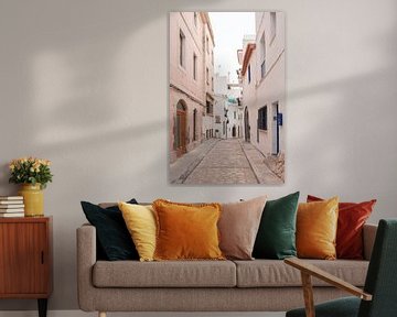 The narrow alleys of Sitges, Barcelona, Spain I Spanish architecture on the Mediterranean coast I Su by Floris Trapman