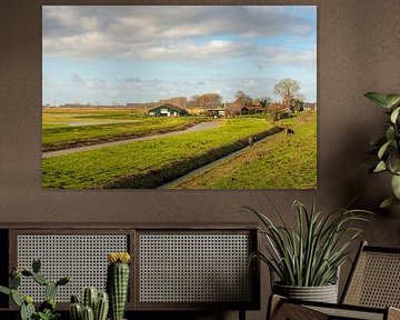 Schilderachtig Nederlands polderlandschap van Ruud Morijn