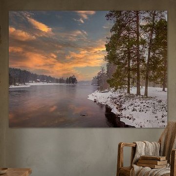 Coucher de soleil sur l'Uvån