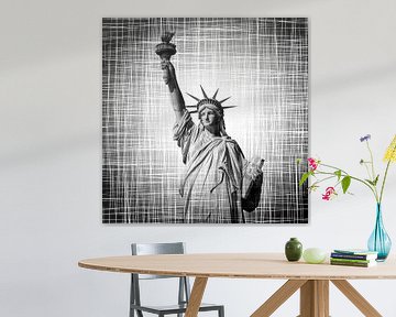 Vrijheidsbeeld, New York City, VS - monochroom van berbaden photography