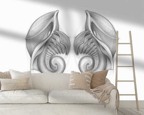 Voorbeeld van het werk in een kamer