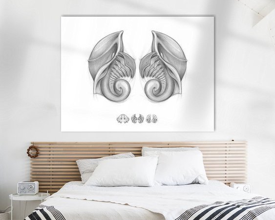 Voorbeeld van het werk in een kamer