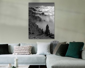 La Palma au-dessus des nuages sur Han van der Staaij