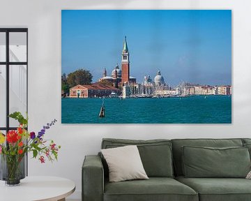 Gezicht op het eiland van San Giorgio Maggiore in Venetië, Italië van Rico Ködder