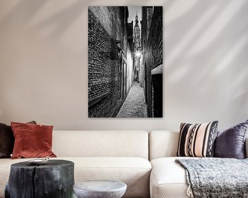 The smallest alley in Breda Black and White by JPWFoto