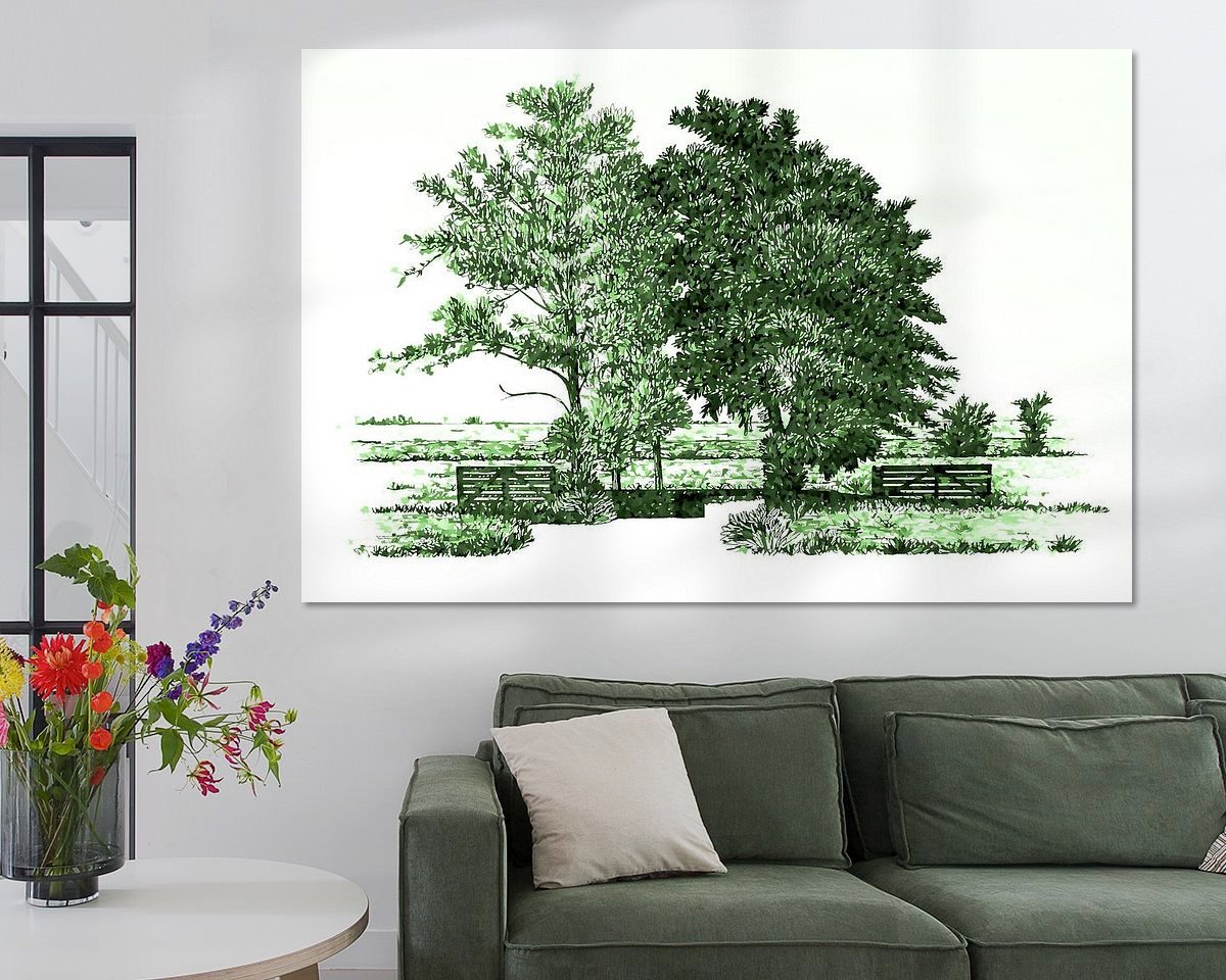 Example of the artwork in a room