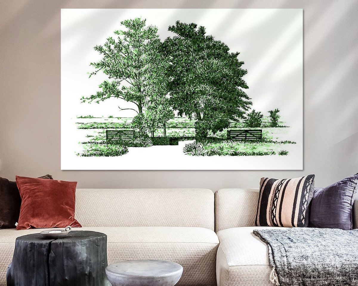 Example of the artwork in a room