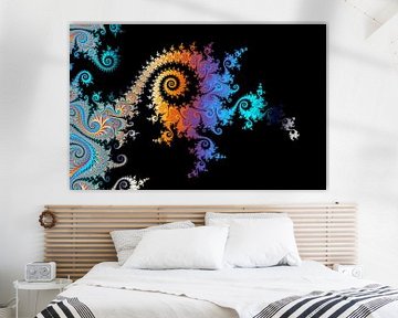 Kleurrijke Mandelbrot Fractal - Wiskunde en Kunst van MPfoto71