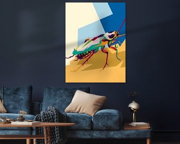 Pop art Dierenkakkerlak in de beste kunst van miru arts