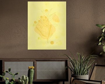 Minimalistische illustratie in zonnig geel van Tanja Udelhofen
