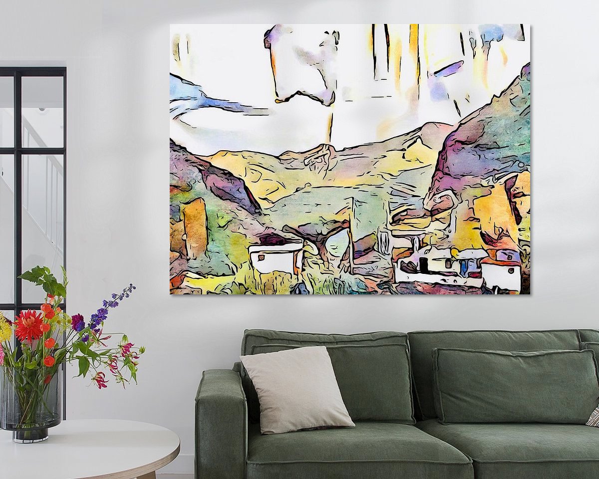 Voorbeeld van het werk in een kamer