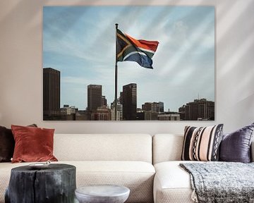 Vlag Zuid-Afrika | Reisfotografie | Kaapstad, Zuid-Afrika, Afrika van Sanne Dost