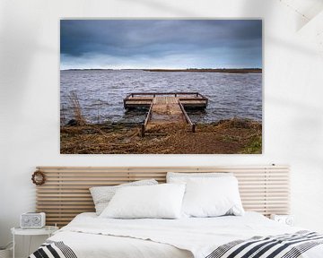 Jetty in the Lauwersmeer near Lauwersoog by Evert Jan Luchies