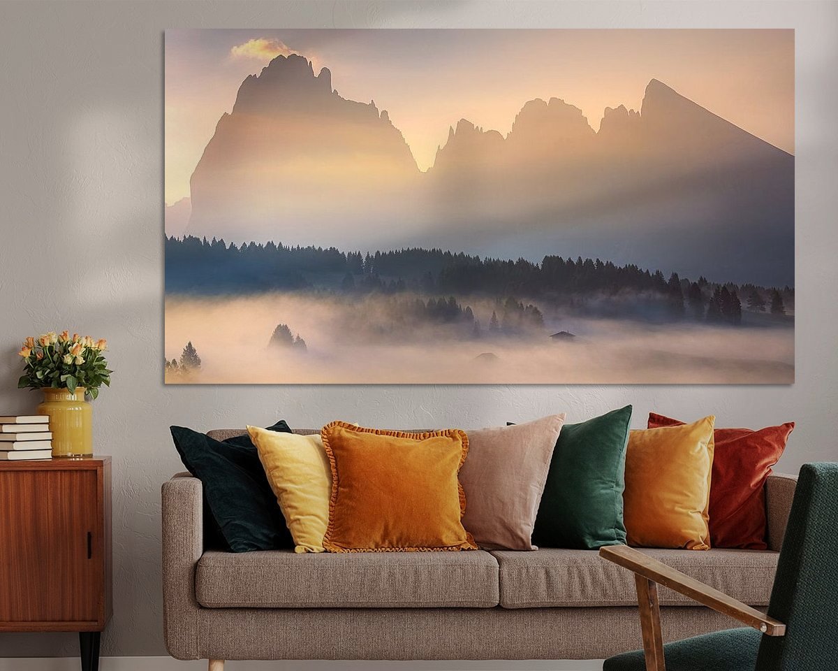 Voorbeeld van het werk in een kamer