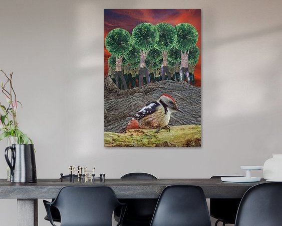 Voorbeeld van het werk in een kamer