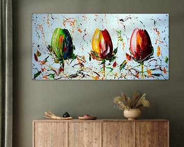 Tulips van Gena Theheartofart