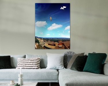 Voorbeeld van het werk in een kamer