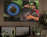 Voorbeeld van het werk in een kamer