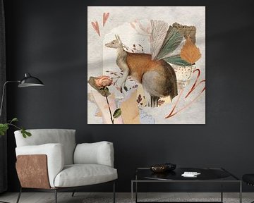 Kangoeroe collage van Gisela - Art for you