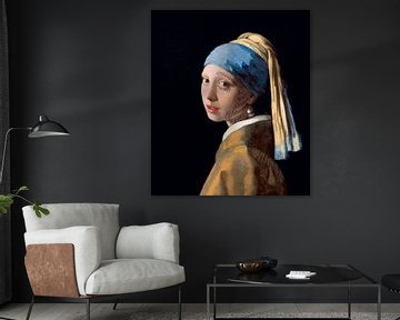 Getatoeëerd Meisje met de Parel van Johannes Vermeer