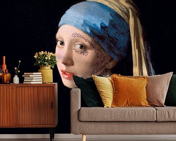 Getatoeëerd Meisje met de Parel van Johannes Vermeer
