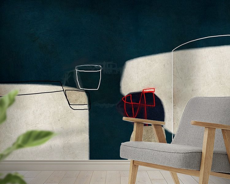 Voorbeeld van het werk in een kamer