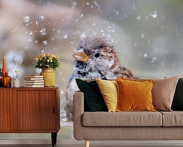 Badderende mus van Erik Veltink fotografie