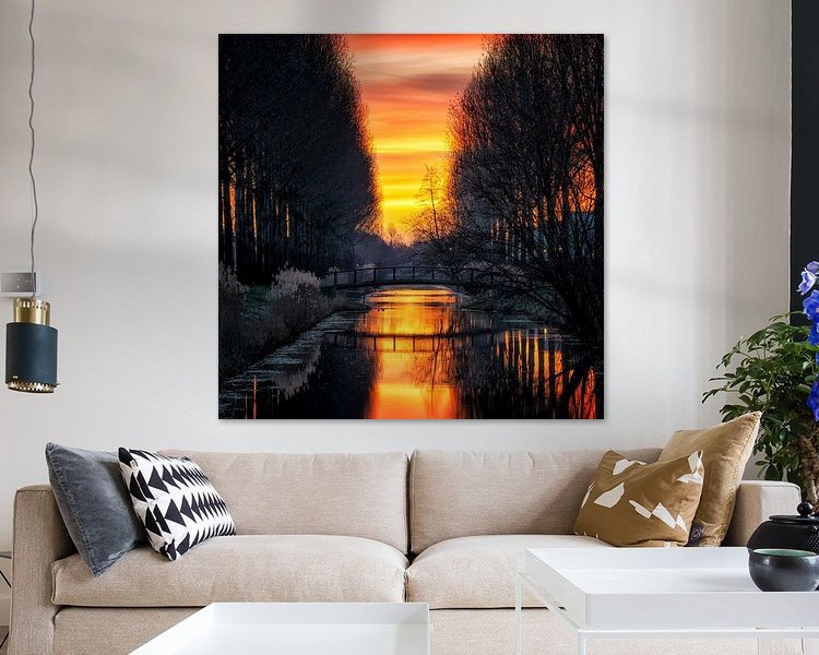 Voorbeeld van het werk in een kamer
