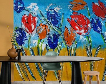 Tulips (I love Holland) by Femke van der Tak (fem-paintings)