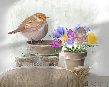 Robins in spring by Teuni's Dreams of Reality