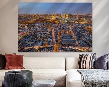 View from the Dom tower in the early morning / blue hour by Russcher Tekst & Beeld